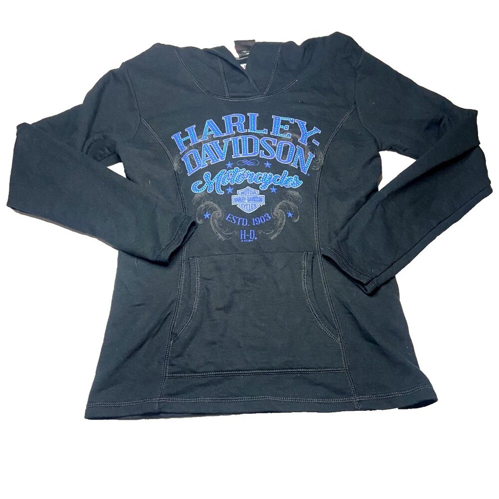 Harley Davidson Hoodie Sweatshirt Adult S Pullover Biker Graphic Jacket Womens